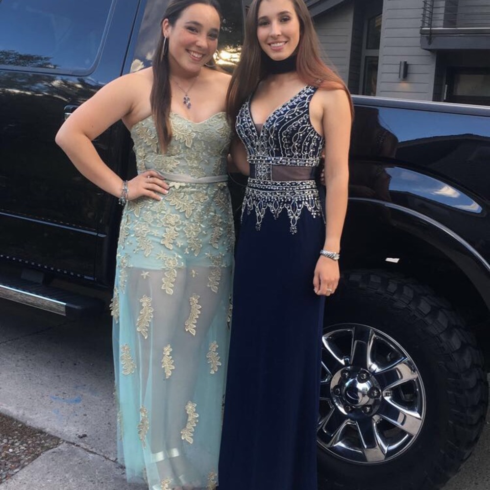 Navy blue prom dress